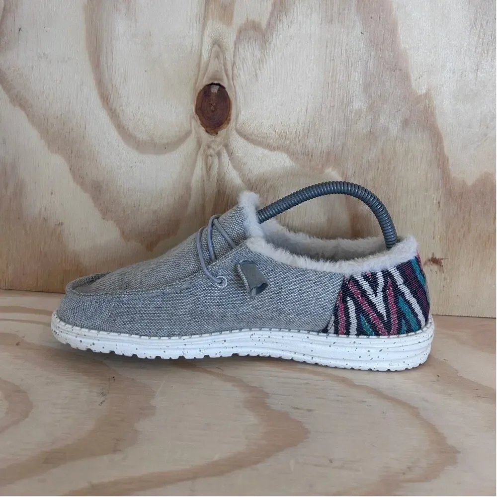 Hey Dude - Wendy Funk Wool - Moccasin - Gray - Women's - W7 - 40469-030